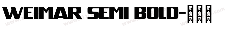 Weimar Semi Bold字体转换